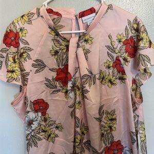 Liz Claiborne Pink Floral Blouse